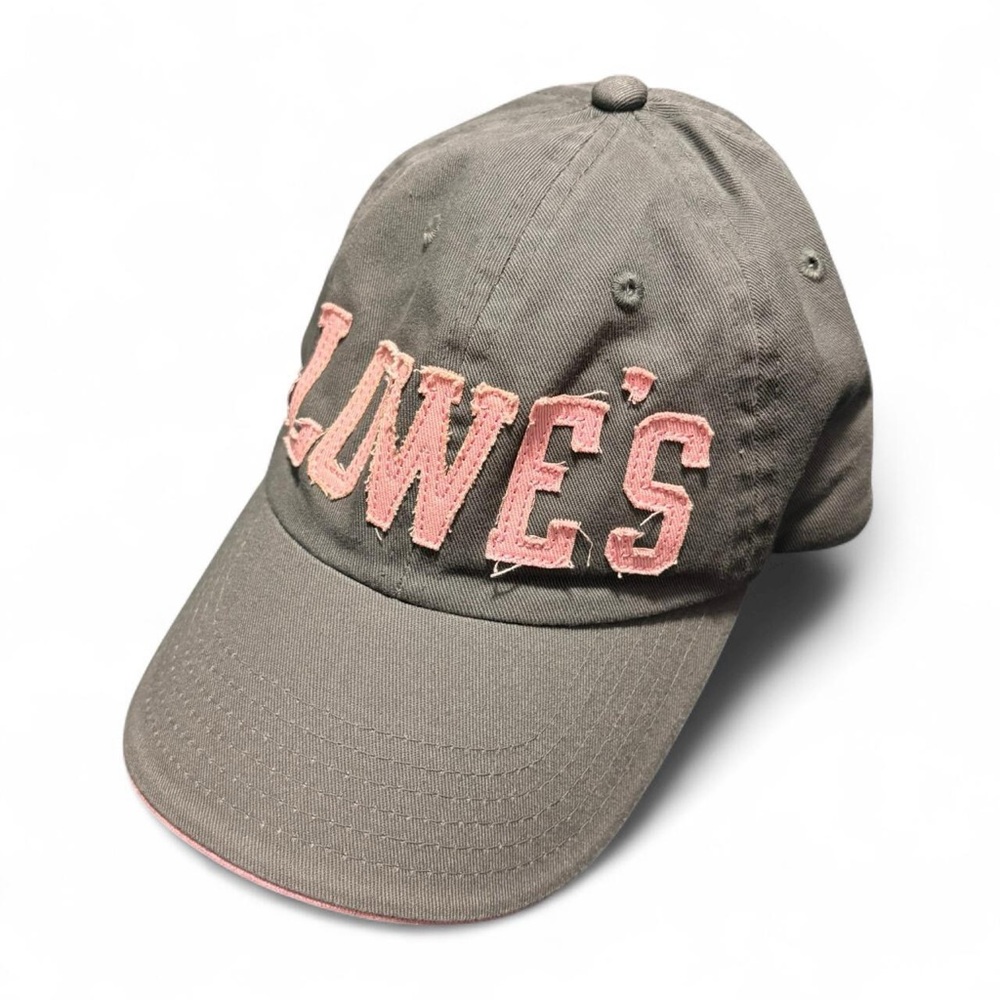 Lowe’s Embroidered Baseball Cap — Gray & Pink
